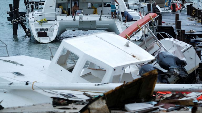 A view shows the damage caused by Tropical Storm Helene in Puerto Juarez, Cancun, Mexico September 25, 2024. REUTERS/Paola Chiomante TPX IMAGES OF THE DAY
