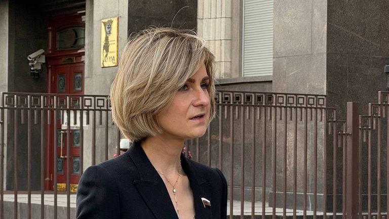 Ivor Bennett Moscow Correspondent looking around Moscow’s Cold War bunkers (Bunker-42) which is now a museum. Woman is Maria Butina a Russian MP
