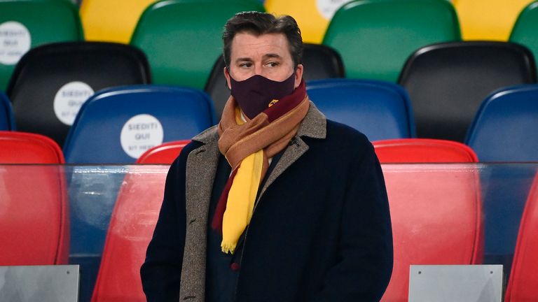 Dan Friedkin watching AS Roma in December 2020. Pic: AP