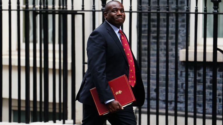 David Lammy.
Pic: PA