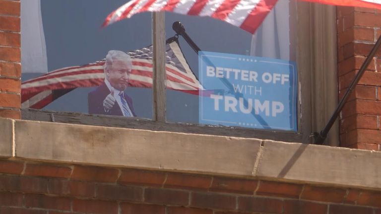 A Donald Trump sign in Bucks County, Pennsylvania