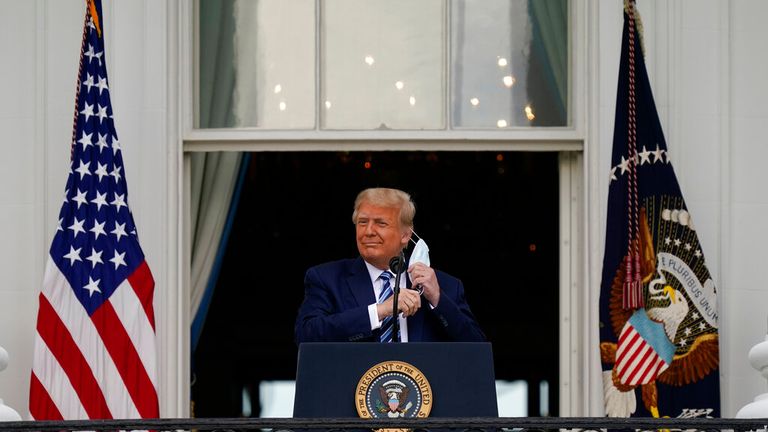 On the White House balcony in October 20210. Pic: AP