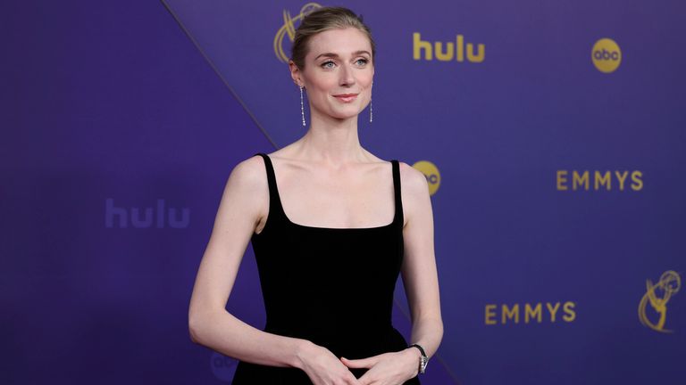 Elizabeth Debicki poses for a Red Carpet portrait at the 76th Emmy Awards on Sunday, Sept. 15, 2024 at the Peacock Theater in Los Angeles. (Photo by Danny Moloshok/Invision for the Television Academy/AP Content Services)