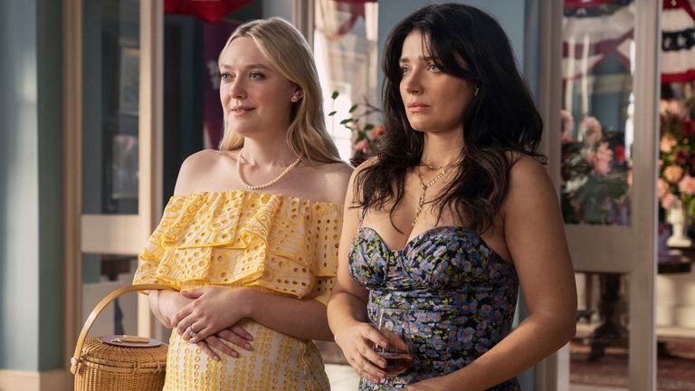 Eve Hewson, right, with co-star Dakota Fanning. Pic: Netflix