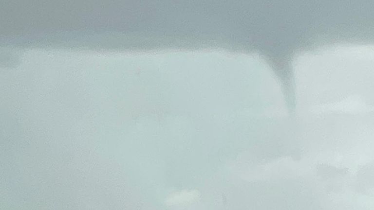 A funnel cloud seen outside Oxford on Thursday afternoon. Pic: Ana Cavey