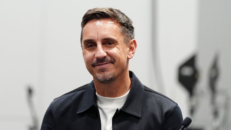 Gary Neville attended Labour's party conference in Liverpool on Monday. Pic: PA