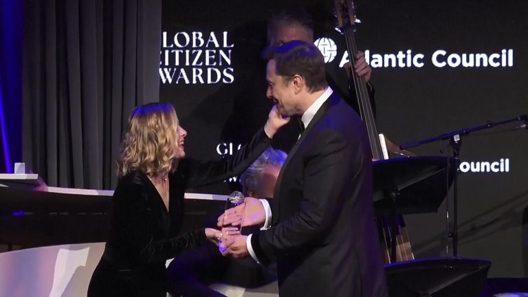 Italian Premier Giorgia Meloni received the prestigious Global Citizens Award from Elon Musk.