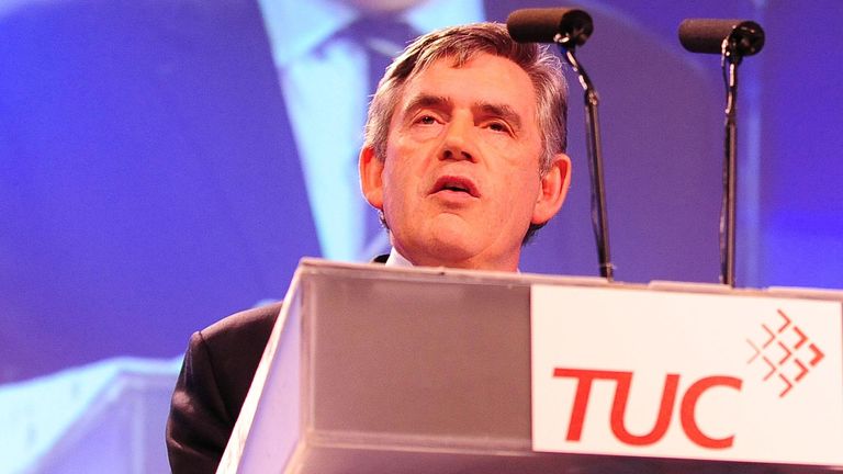 The last prime minister to address Trades Union Congress was Gordon Brown. Pic: PA