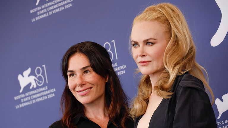 Reżyserka Halina Reijn i Nicole Kidman na Festiwalu Filmowym w Wenecji w zeszły piątek. Fot.: AP