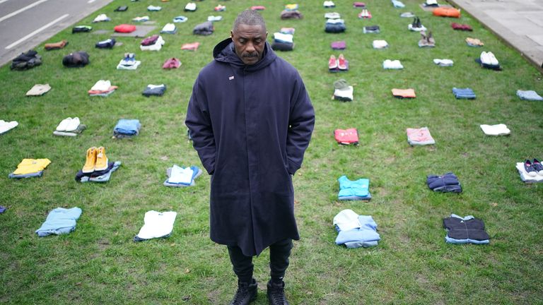 Idris Elba launches his Don't Stop Your Future campaign in Parliament Square in January. Pic: PA