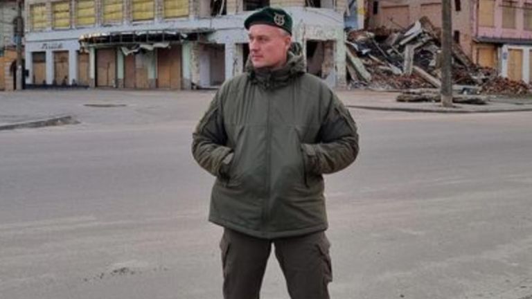 Ihor Volobuyev has joined the frontline on Ukraine's side. From Deborah Haynes VT