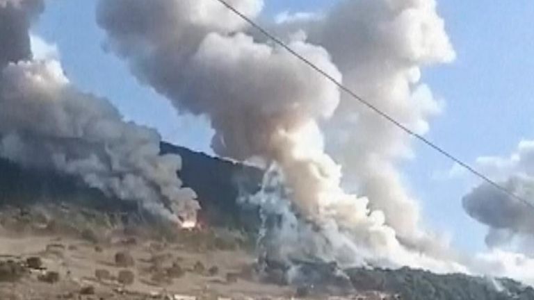 Smoke rises in Lebanon after Israeli shelling