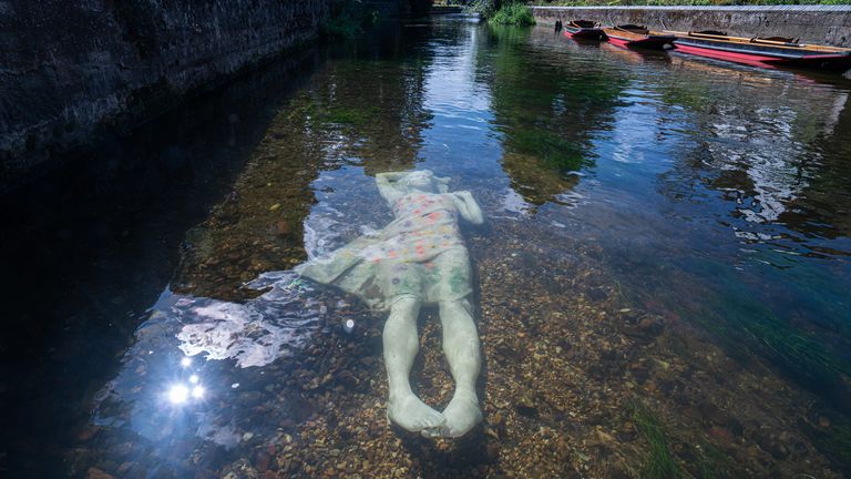 The alluvium in the riverbed of the Stour near Westgate Bridge in Canterbury, Kent. Image: Jason deCaires Taylor