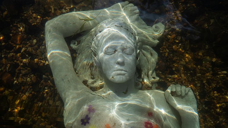 The alluvium in the riverbed of the Stour near Westgate Bridge in Canterbury, Kent. Image: Jason deCaires Taylor