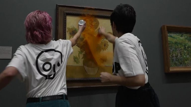 JSO protesters jailed for throwing soup on Van Gogh painting
