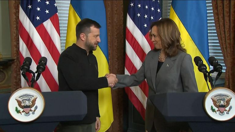 Putin 'could end Ukraine war tomorrow', says Harris as she warns other leaders would make Ukraine surrender
