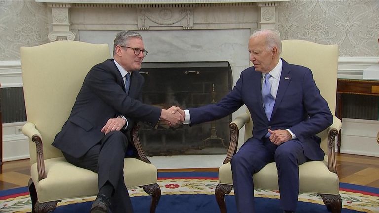 Prime minister Keir Starmer and U.S president Joe Biden 