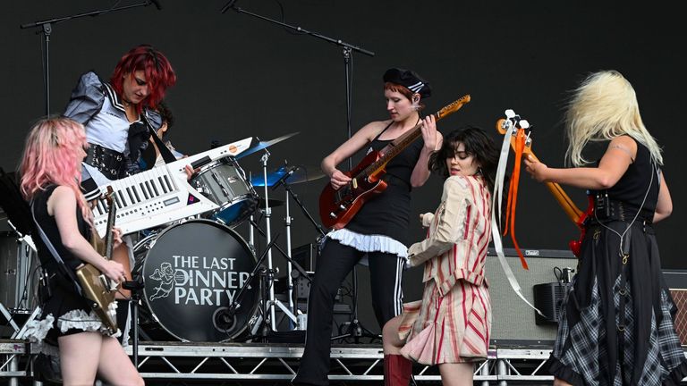 The Last Dinner Party At Reading Festival.
Pic: Cover Images/AP