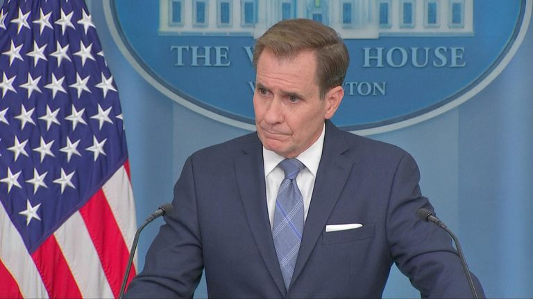 Mr John Kirby said the US will continue to do everything it can to end the conflict in Gaza and bring Israeli hostages home. 