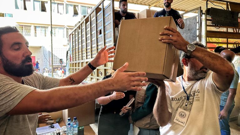 IDP distribution centre at the Sidon Faculty of Law, Lebanon