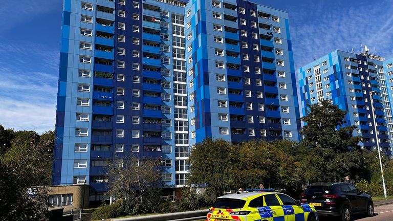 Bedfordshire Police handout photo showing officers outside a property in Leabank, Luton, where three people were found dead this morning after officers were called to welfare concerns at around 5.30am. Date taken: Friday 13 September 2024.