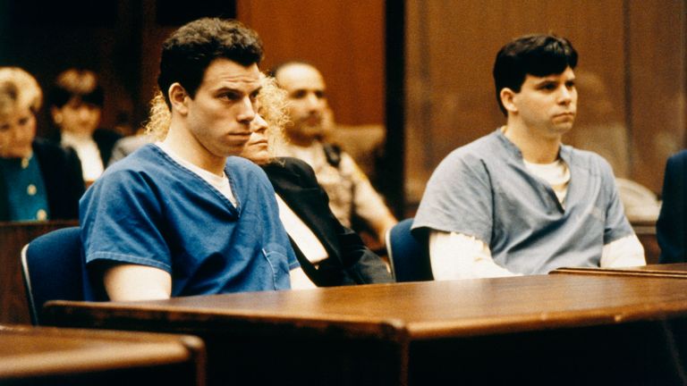 The trial of the Menendez brothers was a media sensation in the USA, recorded in 1994. Photo: Getty