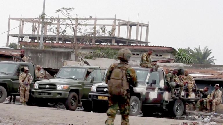 State security forces outside Makala prison
Pic: AP