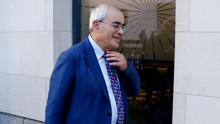 Lord David Pannick is seen outside the International Dispute Resolution Centre as the Man City hearing begins. Pic: Reuters