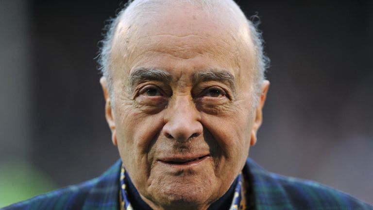 Fulham owner Mohammed Al Fayed during the Barclays Premier League match at Craven Cottage Stadium in London. Saturday 12 January 2013.