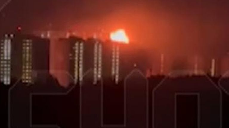 Footage appears to show explosions in and near Moscow