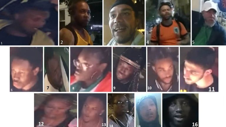 Images issued of witnesses sought following murder of Mussie Imnetu. Pic: Met Police
 
 
