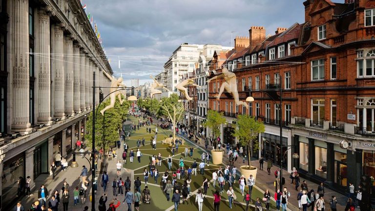 Sadiq Khan announced plans to ban driving on Oxford Street, in hopes to improve the experiences of workers, shoppers, and tourists. 
