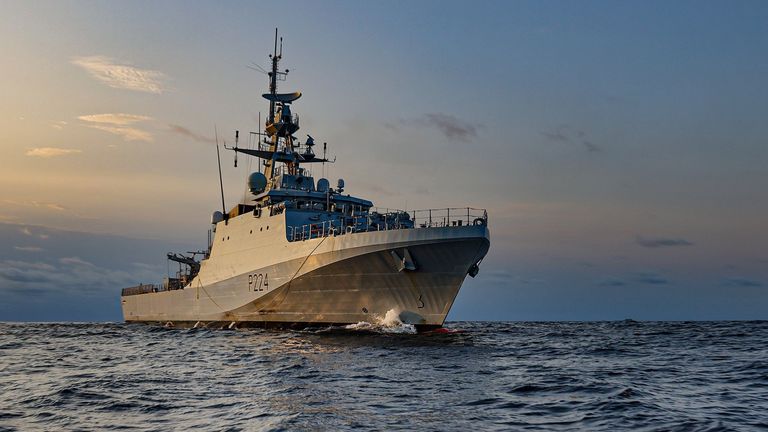 MoD handout photo of HMS Trent.
Pic: MOD/Crown Copyright2024/LPhot Alex Ceolin/PA 