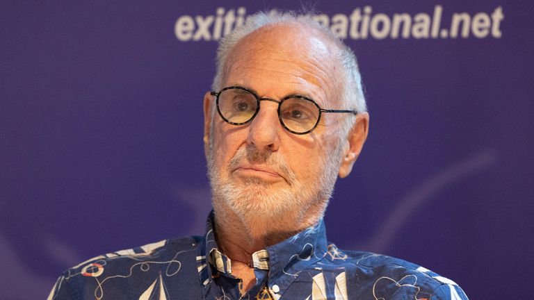 Australian euthanasia advocate Philip Nitschke attends a presentation by The Last Resort of the Sarco suicide machine, a 3D-printed capsule that gives the user the ultimate control over the timing of her/his death and that he created, in Zurich, Switzerland, July 17, 2024. REUTERS/Denis Balibouse