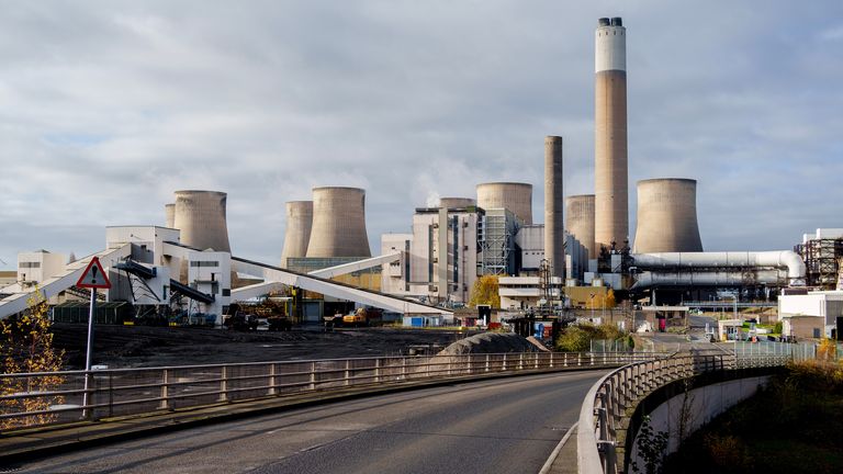 Undated handout photo issued by Uniper of Ratcliffe-on-Soar Power Station. The UK's last remaining coal-fired power station will shut down on Monday, drawing to a close Britain's 142-year reliance on the fossil fuel to produce electricity. Ratcliffe-on-Soar power station has been generating electricity since 1968 via its four coal-fired boilers, eight vast cooling towers and 199-metre tall chimney, which occupies a prominent spot in the East Midlands skyline. Issue date: Monday September 30, 202