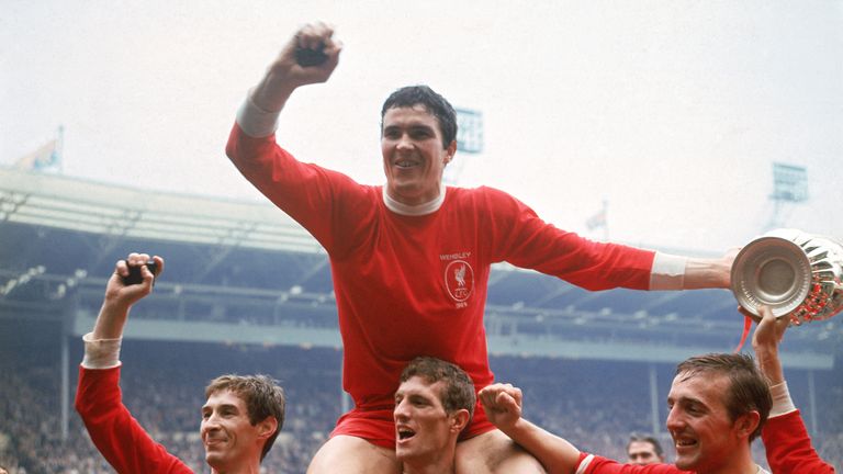 Ron Yeats spent a decade at Liverpool captaining them to six trophies including the FA Cup in 1965. Pic: PA