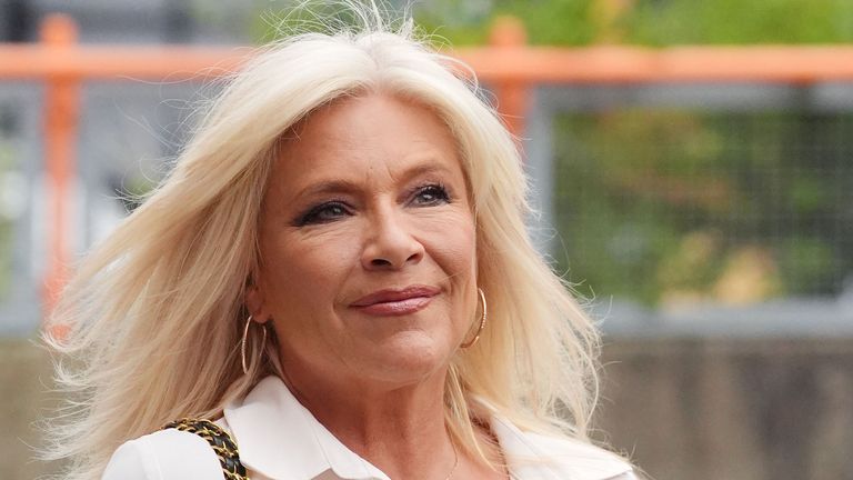Samantha Fox arrives at Uxbridge Magistrates' Court for sentencing.
Pic: PA