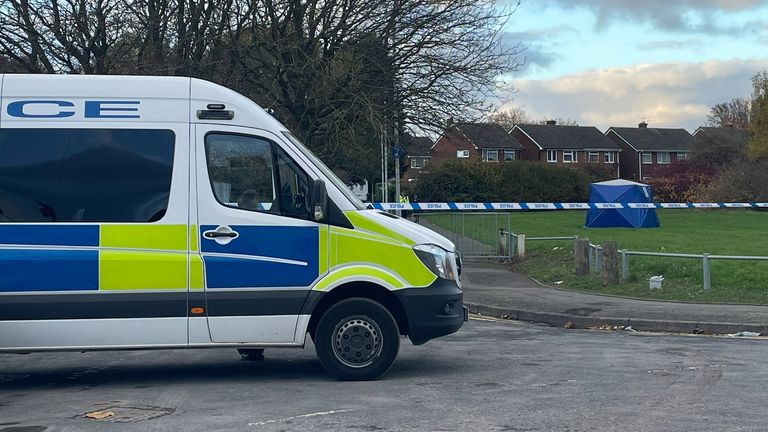 Pic: Stephanie Wareham/PA

A forensic blue tent by the police cordon in East Park, off Laburnum Road, Wolverhampton, where Shawn Seesahai, 19, died after being stabbed just before 8.30pm on Monday. Picture date: Wednesday November 15, 2023.
Read less

Picture by: Stephanie Wareham/PA Archive/PA Images
Date taken: 15-Nov-2023