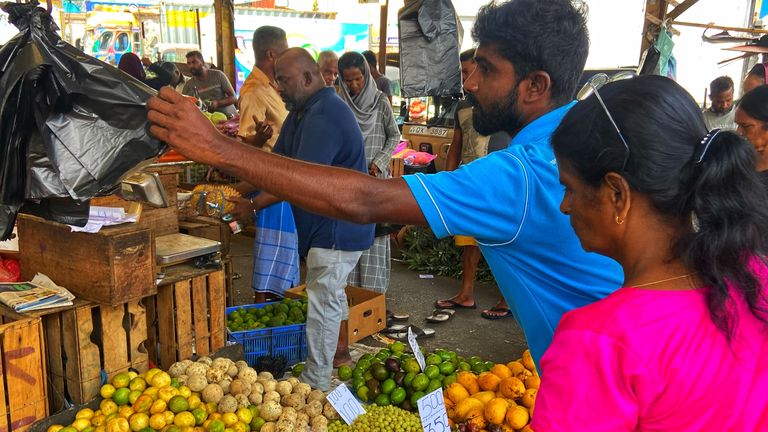 Vegetable market in Sri Lanka