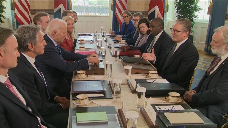 Joe Biden and Keir Starmer met in the White House to discuss the war in Ukraine and Gaza.