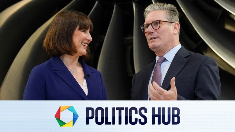 Britain's opposition Labour Party leader Keir Starmer and Shadow Chancellor of the Exchequer and Labour MP Rachel Reeves visit the Rolls-Royce Aerospace Campus, during a Labour general election campaign event at Rolls-Royce Heritage Trust, in Derby, Britain, May 28, 2024. REUTERS/Maja Smiejkowska