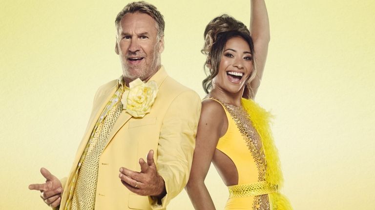 Former England footballer Paul Merson is partnered with Karen Hauer. Pic: BBC/ Ray Burmiston