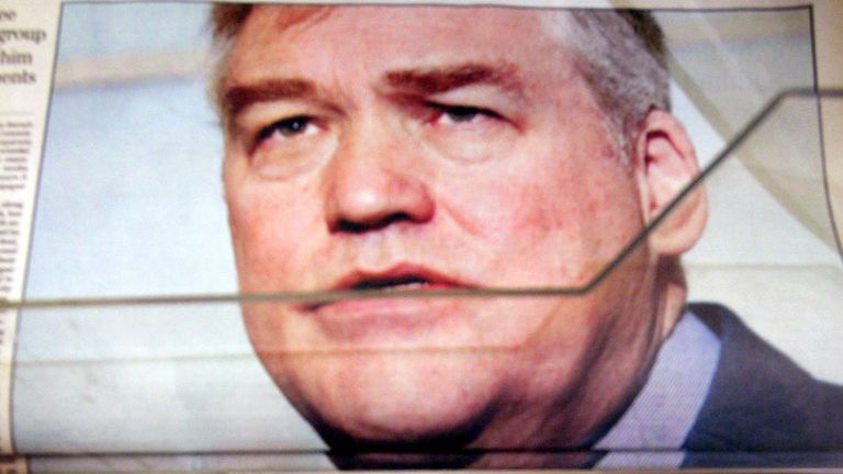 Publishing magnate Conrad Black on a British newspaper. Pic: Reuters