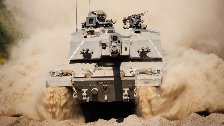 One of the British Army's Challenger tanks fitted with optronic sensors and systems that help to give the crew life-saving visual awareness of threats. Pic: Open Government License