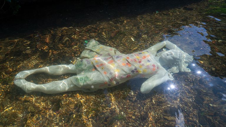 The alluvium in the riverbed of the Stour near Westgate Bridge in Canterbury, Kent. Image: Jason deCaires Taylor