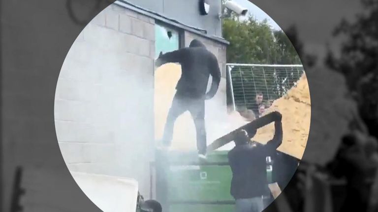 Birley standing on a bin. Pic: South Yorkshire Police