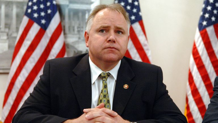 Walz at a veterans event in 2007. Pic: AP