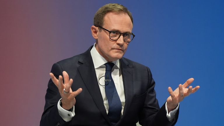 Tom Tugendhat during the Conservative Party Conference at the International Convention Centre in Birmingham. Picture date: Monday September 30, 2024.