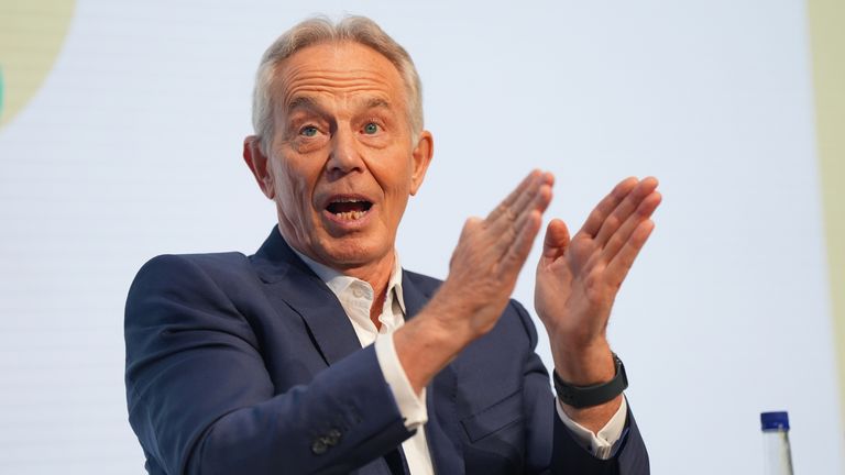  Sir Tony Blair, during the Tony Blair Institute for Global Change's Future of Britain Conference in central London. Picture date: Tuesday July 9, 2024.
