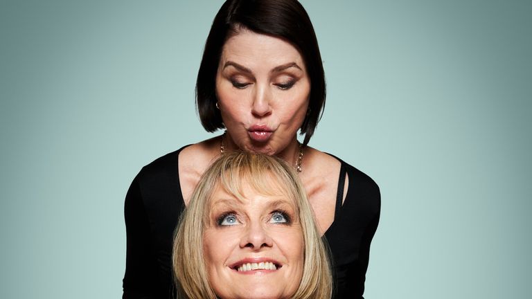 Sadie Frost ze swoją bohaterką, Twiggy. Fot.: BFF via Getty